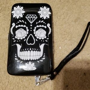 Sugar skull iPhone/ IPod  wristlet